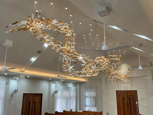 Đèn treo tinh thể hiện đại Đèn trần Deco Tây nghệ thuật Giảm ánh sáng Đèn màu Đèn đèn Elm Fixtures Glass Pendant