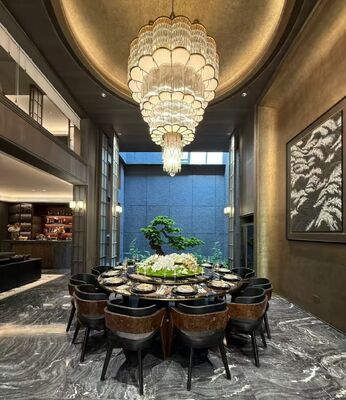 Grand Banquet Hall Crystal Ribbon Chandelier Tự làm đồ trang trí nghệ thuật