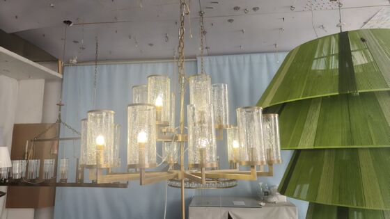 Thiết kế phù hợp Mini Crystal Ribbon Cluster Chandelier Modern European Art Decoration Banquet Group Light Set